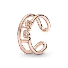 PANDORA - Anillo Abierto Mi Amor Me Recubrimiento En Oro Rosa 14k