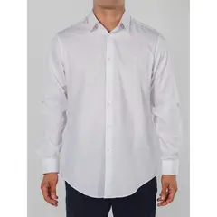 CALVIN KLEIN - Camisa Manga Larga 100% Algodón Hombre