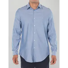 CALVIN KLEIN - Camisa Manga Larga 100% Algodón Hombre