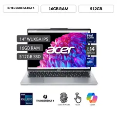 Laptop Intel Core Ultra 5 16gb 512sd W11 Copilot Swift 14"