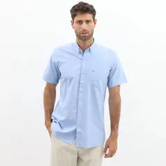 PIERRE CARDIN - Camisa Manga Corta 100% Algodón Hombre