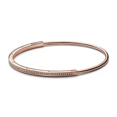 PANDORA - Brazalete-Pulsera Mujer rígido I-D Signature Recubrimiento en Oro Rosa