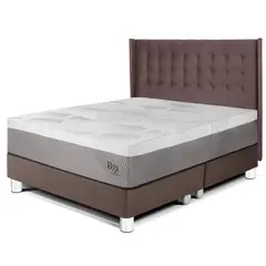 PARAISO - Dormitorio Royal Balannze Gold King Chocolate + 2 Almohadas + 1 Protector