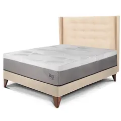 PARAISO - Dormitorio Europeo Royal Balannze Gold 1.5 Plz Champagne + 1 Almohada + 1 Protector