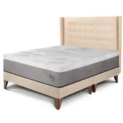 PARAISO - Dormitorio Europeo Royal Balannze Gold King Champagne + 2 Almohadas + 1 Protector