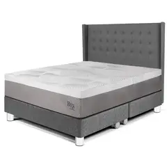 PARAISO - Dormitorio Royal Balannze Gold King Gris + 2 Almohadas + 1 Protector