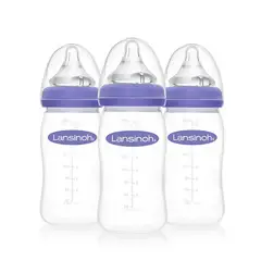 LANSINOH - Biberón Para Leche Materna 8 Oz - 3 Unid