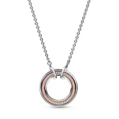 PANDORA - Collar Logo Y Pavé En Dos Tonos Signature