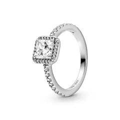 PANDORA - Anillo Halo De Brillante Cuadrado