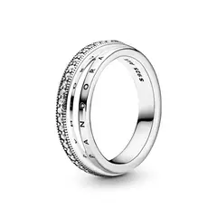 PANDORA - Anillo Triple Banda Pave Circonia