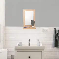 TUHOME - Espejo Shaver Con Marco Y Repisa