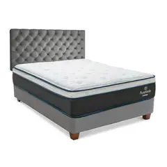 DRIMER - Dormitorio Americano Pure Fresh 2 Plz Plata + 2 Almohadas + 1 Protector