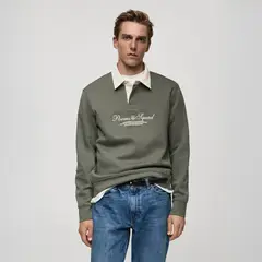 MANGO - Polera 100% Algodón Hombre