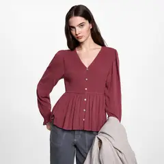 MANGO TEEN - Blusa Manga Larga Mujer Mango
