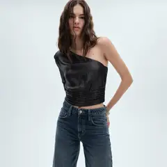 MANGO - Blusa One Asimétrica Mujer