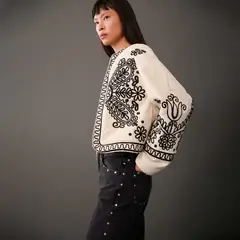 MANGO - Casaca 100% Algodón Mujer