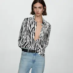 MANGO - Blusa Manga Larga Mujer
