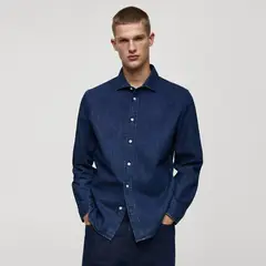 MANGO - Camisa Manga Larga 100% Algodón Hombre