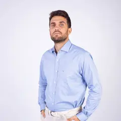 PIERRE CARDIN - Camisa Manga Larga 100% Algodón Hombre