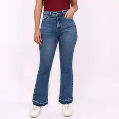 KAYRA POBLET - Jean Flare Tiro Alto Mujer Kayra Poblet.