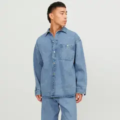 JACK&JONES - Camisa Manga Larga 100% Algodón Hombre