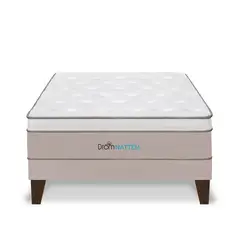 DROM - Cama Europea Natten 2 Plz + 2 Almohadas Viscoelásticas y Protector