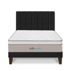 DROM - Dormitorio Europeo Natten Queen + 2 Almohadas Viscoelásticas + Protector