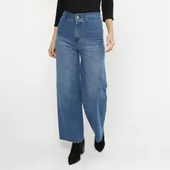 VRP BY VIVIANA RIVAS PLATA - Pantalón Wide Leg Tiro Alto Mujer