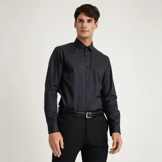 PERRY ELLIS - Camisa Manga Larga Slim Fit 100% Algodón Hombre