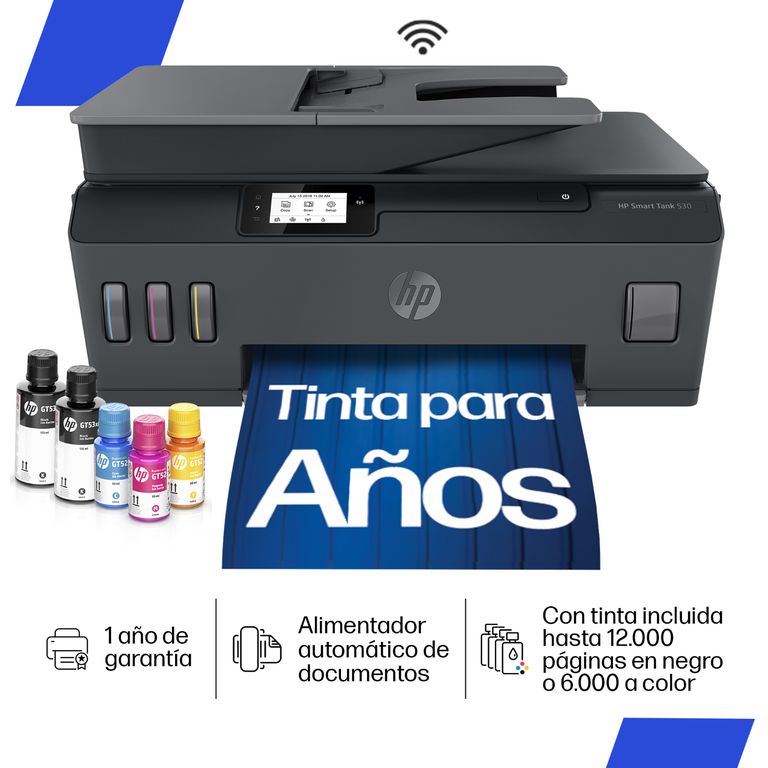 Impresora Multifuncional Smart Tank 530 Wi-Fi Color, ADF, App