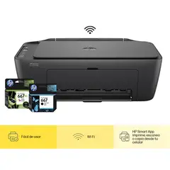 HP - Impresora Multifuncional Deskjet Ink Advantage 2874 color Wifi Escaner Copia