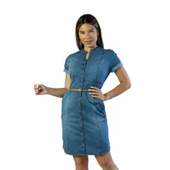 FORDAN JEANS - Vestido Cuello Neru M/corta Cod3895
