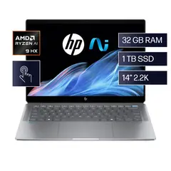 HP - Laptop Omnibook Ultra 14-fd0001la, Amd Ryzen Ai 9 , 32gb, 1 Tb Ssd, 14 Pulgadas, Touch Screen, 2.2k Windows 11 Home