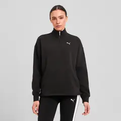 PUMA - Polera Deportiva Mujer Ess Elevated Half Zip Fl