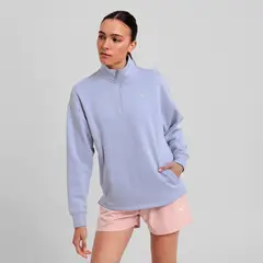 PUMA - Polera Deportiva Mujer Ess Elevated Half Zip Fl