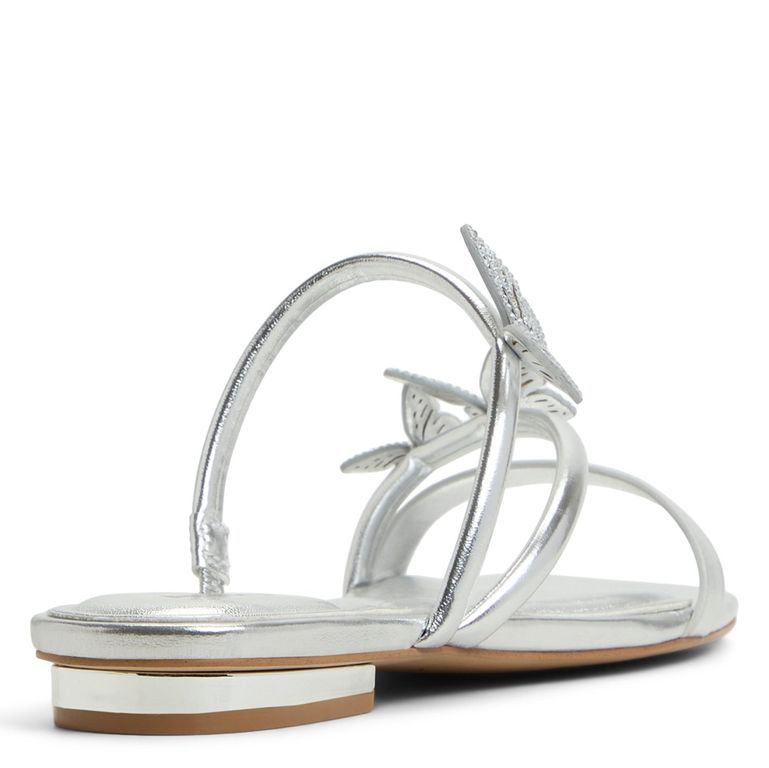 Sandalia De Vestir Mujer Plateado