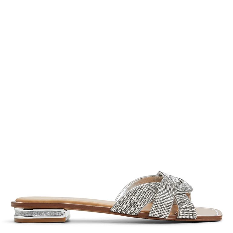 Sandalia De Vestir Mujer Plateado