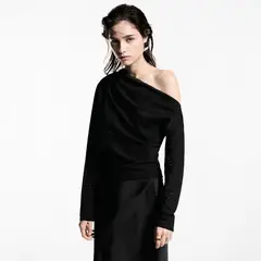 MANGO - Blusa Manga Larga Casual Mujer
