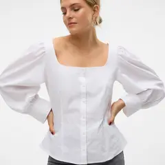 VERO MODA - Camisa Manga Larga Algodón Mujer