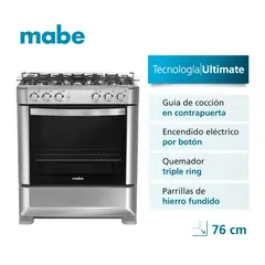MABE - Cocina a Gas 76Cm 5 Hornillas Inox CMP7628FX0