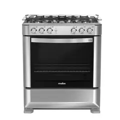 MABE - Cocina a Gas 76Cm 6 Hornillas Inox CMP7628FX0
