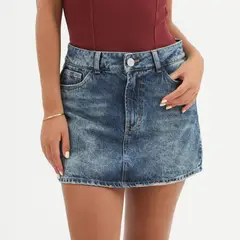 DENIMLAB - Falda Short 100% Algodón Mujer