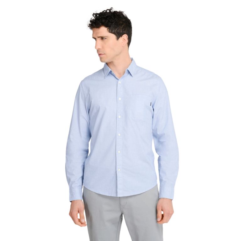 Camisa Manga Larga 100% Algodón Hombre