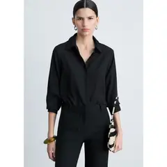 MANGO - Camisa Manga Larga Casual Mujer