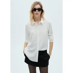 MANGO - Camisa Manga Larga Casual Mujer