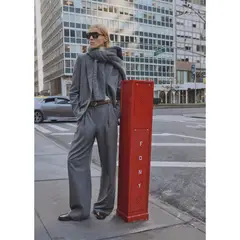 MANGO - Pantalón Wide Casual Mujer