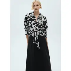 MANGO - Blusa Manga Larga Casual Mujer