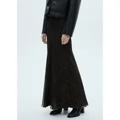 MANGO - Falda Larga Casual Mujer