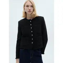 MANGO - Blazer Casual Algodón Mujer