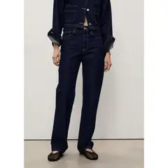 MANGO - Jean Straight Tiro Alto Mujer Mango.
